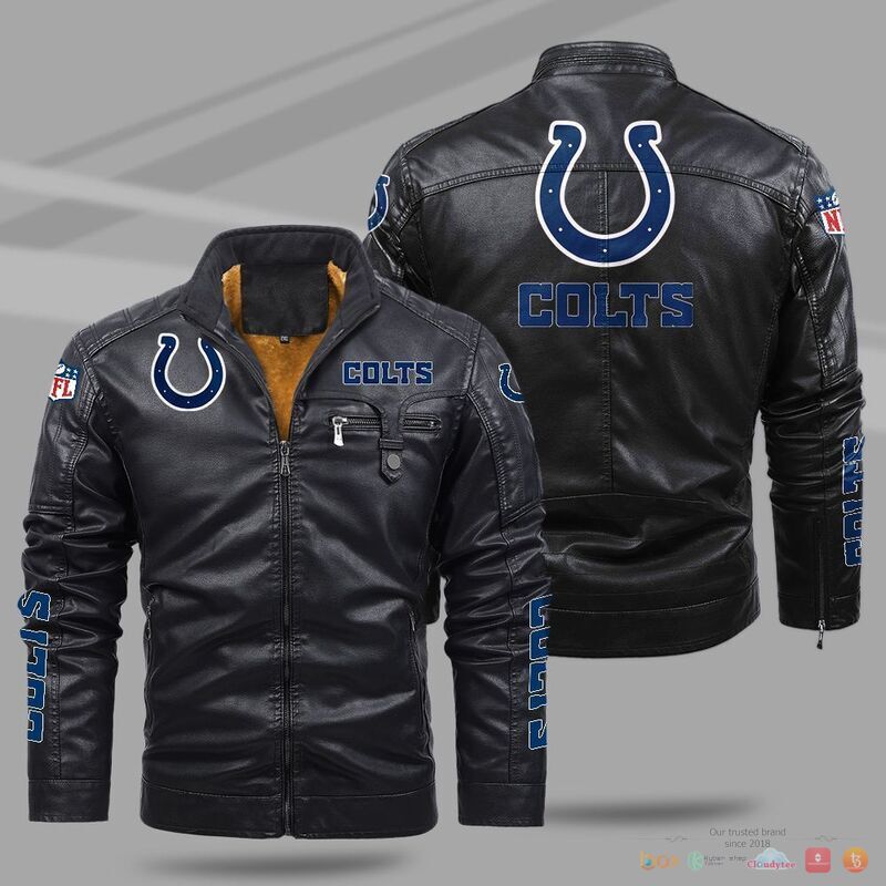 BEST Indianapolis Colts NFL Fleece Trend Leather jacket 8