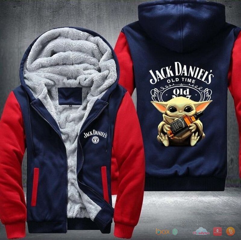 HOT Jack Daniel's Old Time Baby Yoda Fleece Hoodie 4 HOT Jack Daniel's Old Time Baby Yoda Fleece Hoodie - Image 4