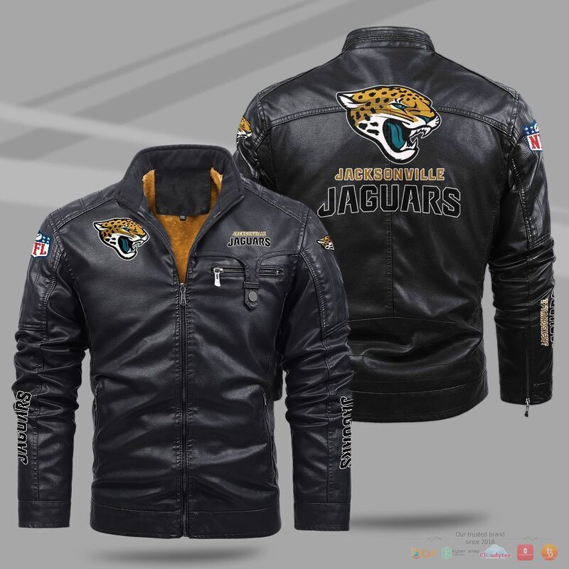 BEST Jacksonville Jaguars NFL Fleece Trend Leather jacket 9