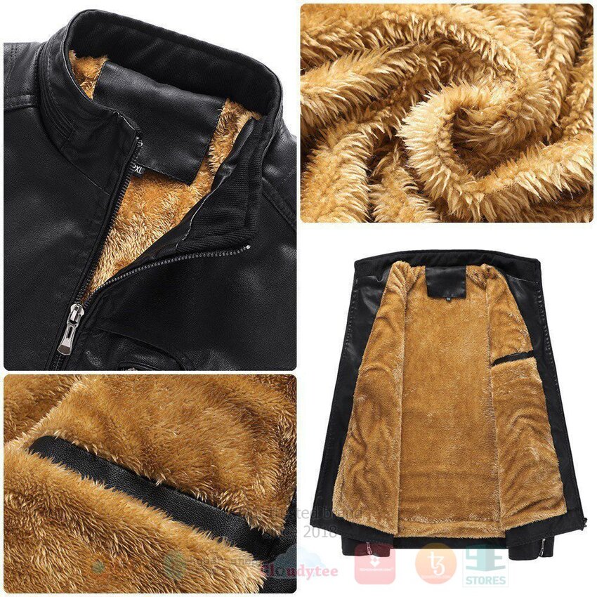 TOP Jaguar Fleece 2D Leather Pu Jacket 3 TOP Jaguar Fleece 2D Leather Pu Jacket - Image 3