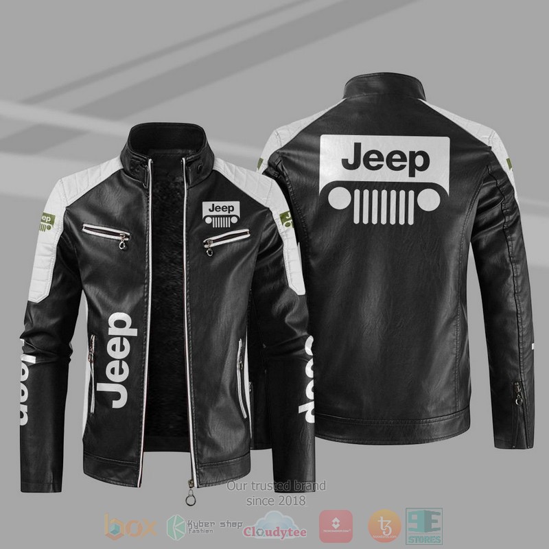 BEST Jeep Block PU Leather Jacket 11