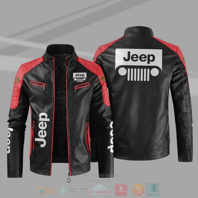 BEST Jeep Block PU Leather Jacket 4 BEST Jeep Block PU Leather Jacket - Image 4
