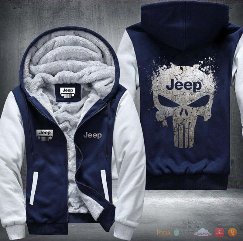 HOT Jeep Punisher Skull Fleece Hoodie 3 HOT Jeep Punisher Skull Fleece Hoodie - Image 3