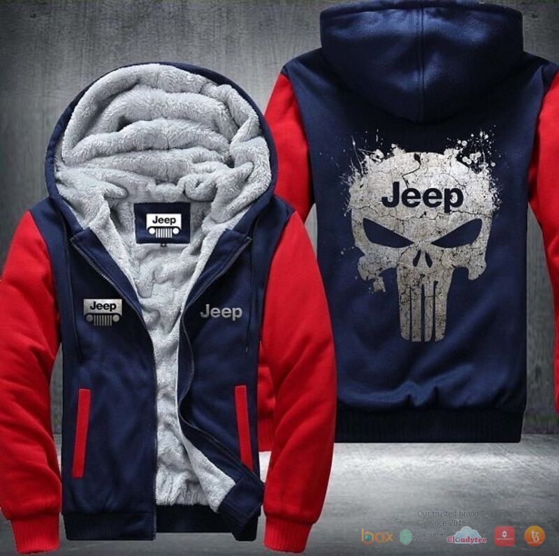 HOT Jeep Punisher Skull Fleece Hoodie 4 HOT Jeep Punisher Skull Fleece Hoodie - Image 4