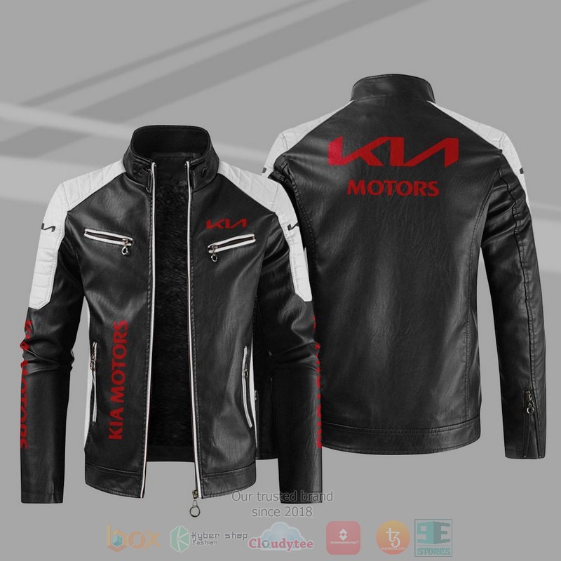 BEST KIA Block PU Leather Jacket 11