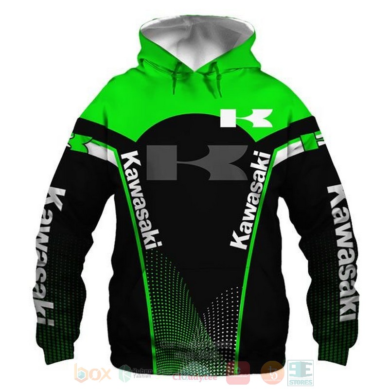 BEST Kawasaki green black All Over Print 3D shirt, hoodie 49