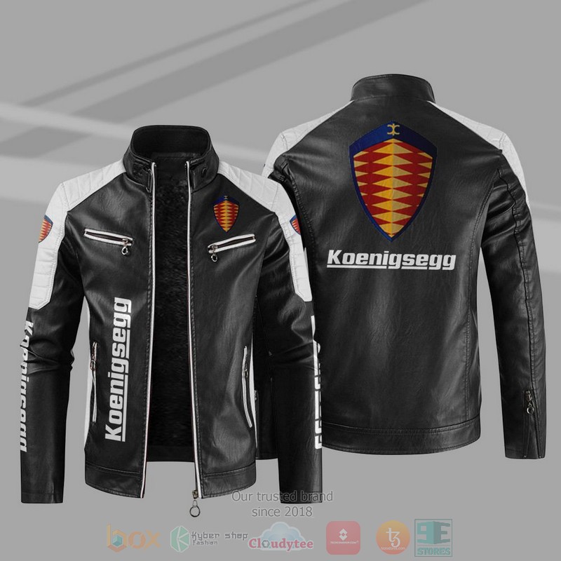BEST Koenigsegg Block PU Leather Jacket 11