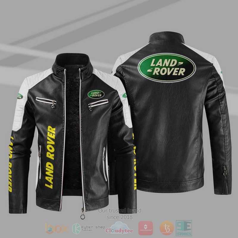 BEST Land Rover Block PU Leather Jacket 11