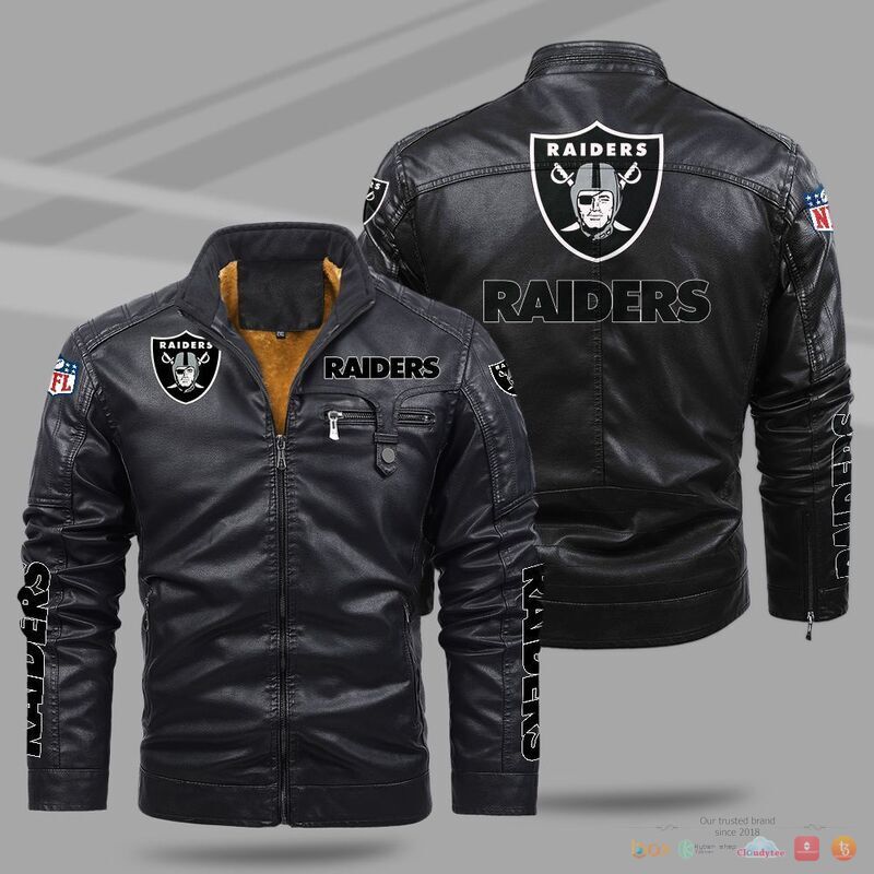 BEST Las Vegas Raiders NFL Fleece Trend Leather jacket 9
