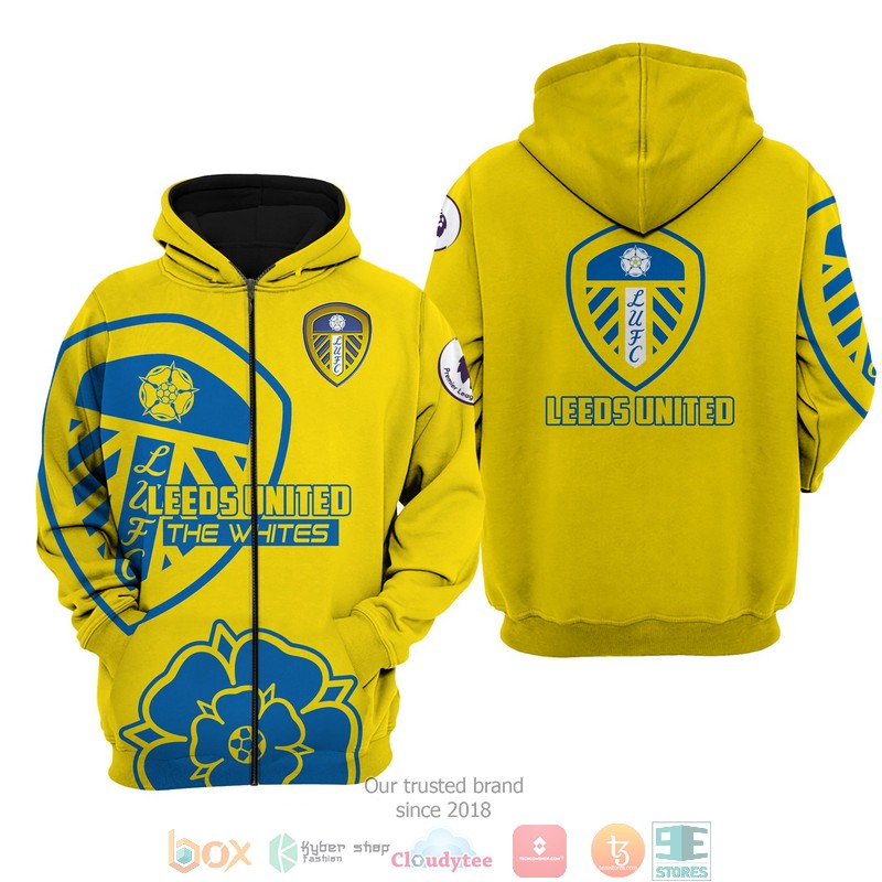 NEW Leeds United full printed shirt, hoodie 34
