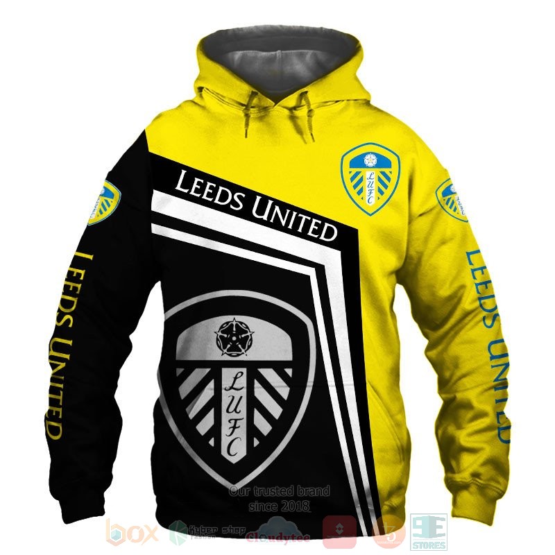 BEST Leeds United black yellow All Over Print 3D shirt, hoodie 48