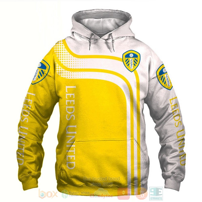 BEST Leeds United yellow white All Over Print 3D shirt, hoodie 48