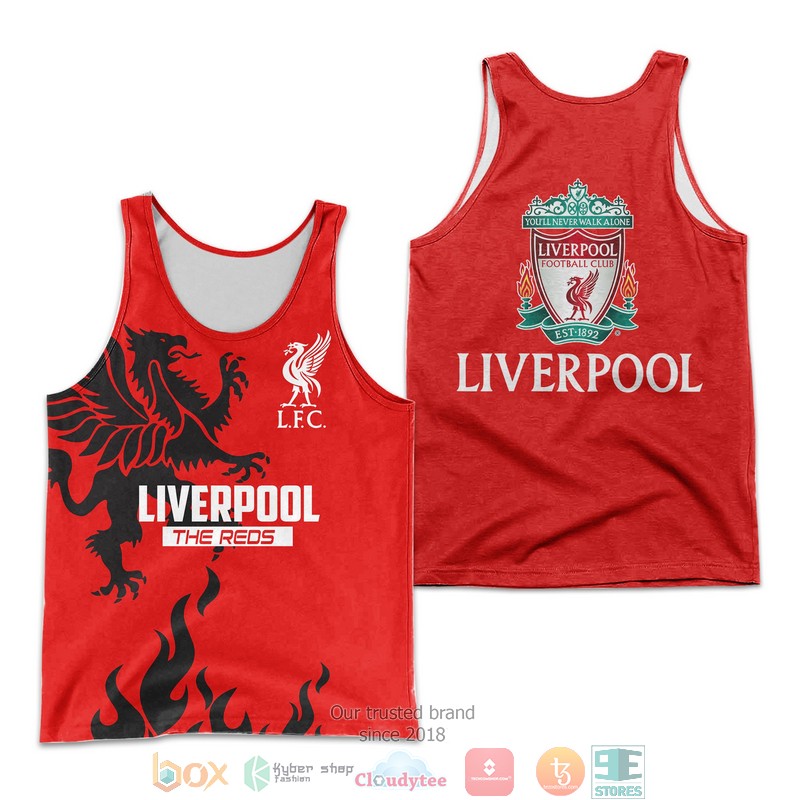 NEW Liverpool The Reds full printed shirt, hoodie 10