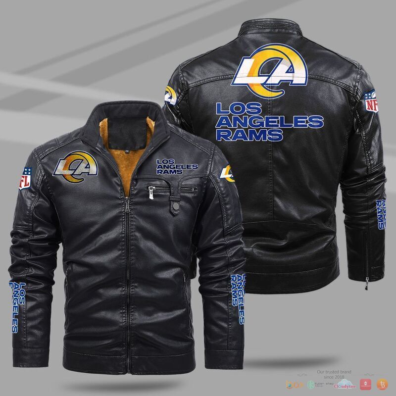 BEST Los Angeles Rams NFL Fleece Trend Leather jacket 8