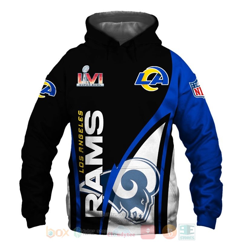 BEST Los Angeles Rams black blue All Over Print 3D shirt, hoodie 49