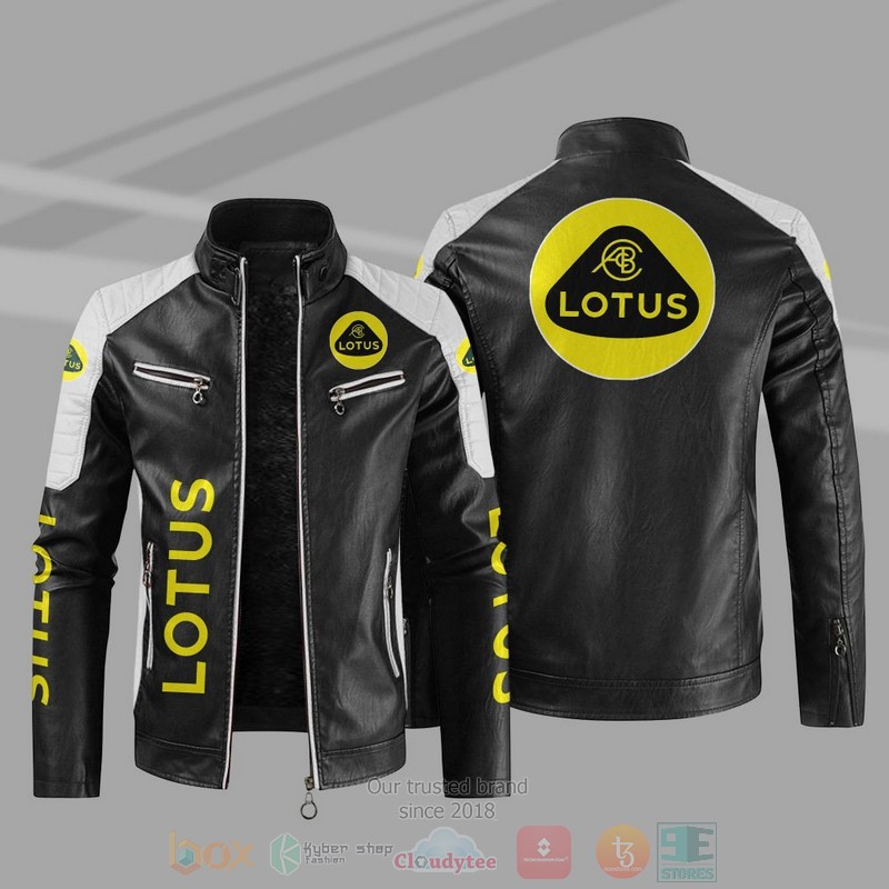 BEST Lotus Block PU Leather Jacket 10