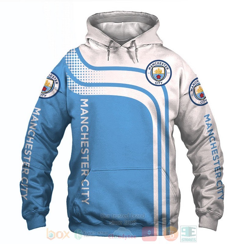 BEST Manchester City blue white All Over Print 3D shirt, hoodie 48