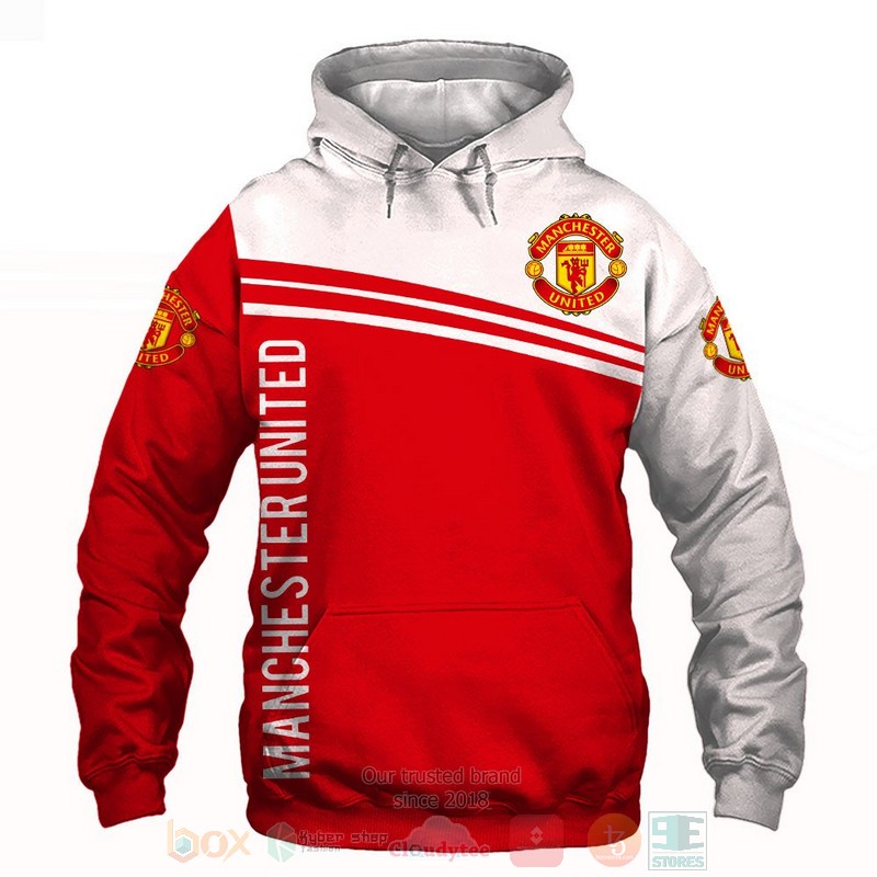BEST Manchester United FC red white All Over Print 3D shirt, hoodie 48