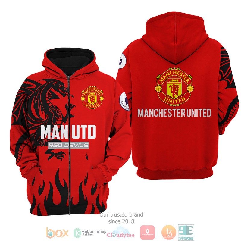 NEW Manchester United Red Devils full printed shirt, hoodie 2