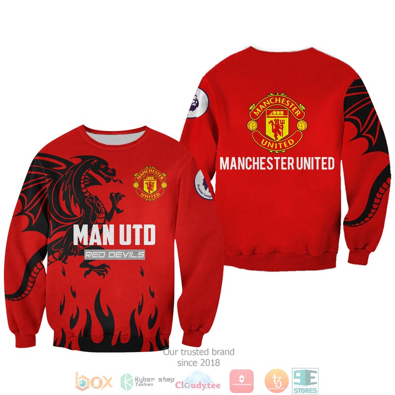 NEW Manchester United Red Devils full printed shirt, hoodie 3