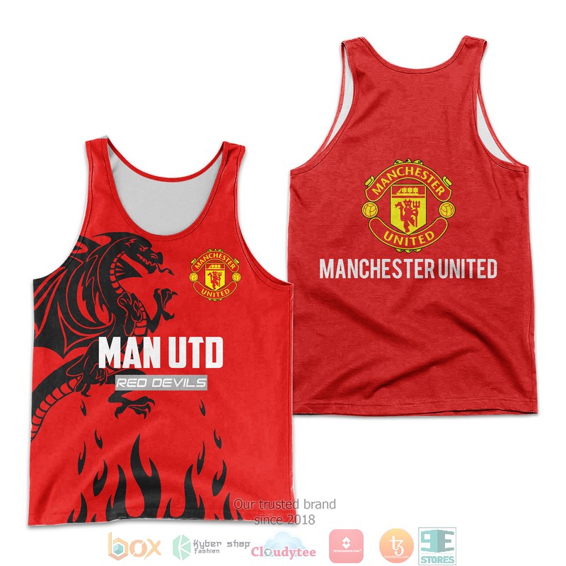 NEW Manchester United Red Devils full printed shirt, hoodie 10
