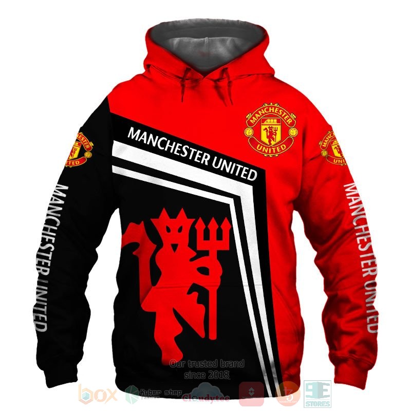 BEST Manchester United red black All Over Print 3D shirt, hoodie 48