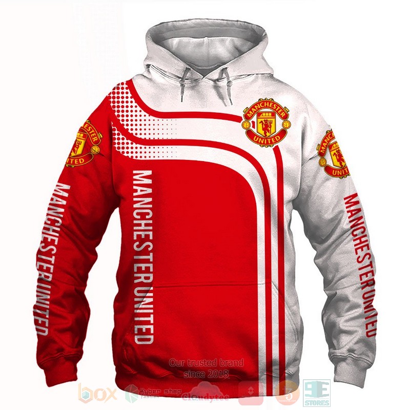 BEST Manchester United white red All Over Print 3D shirt, hoodie 49