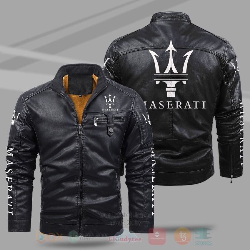 TOP Maserati Fleece 2D Leather Pu Jacket 9
