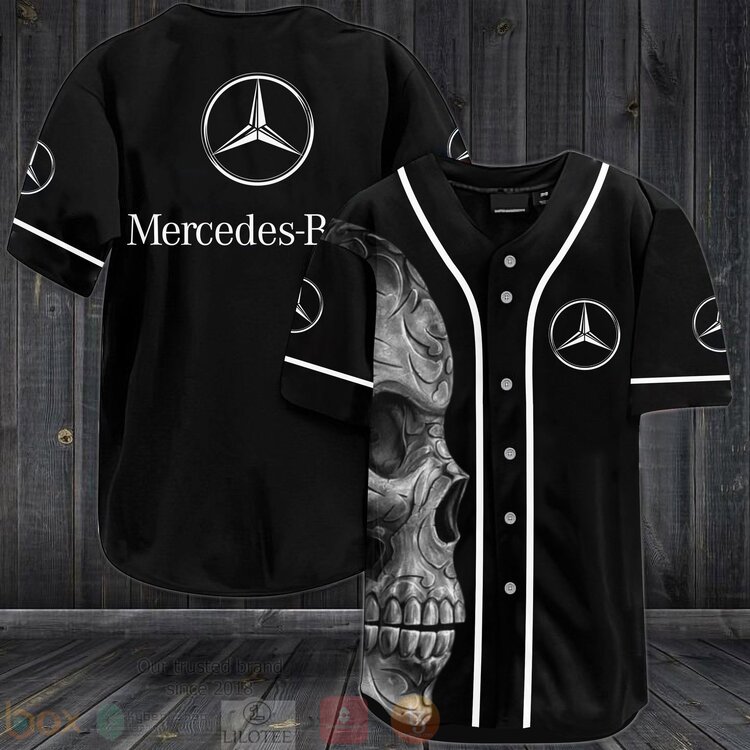 TOP Mercedes-Benz Skull AOP Baseball Jersey 3