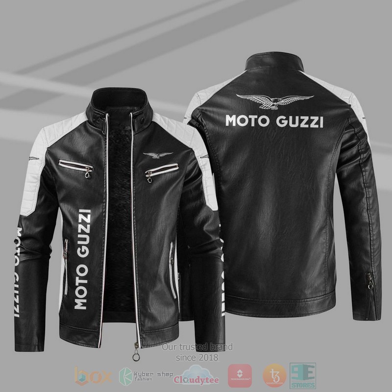 BEST Moto Guzzi Block PU Leather Jacket 10