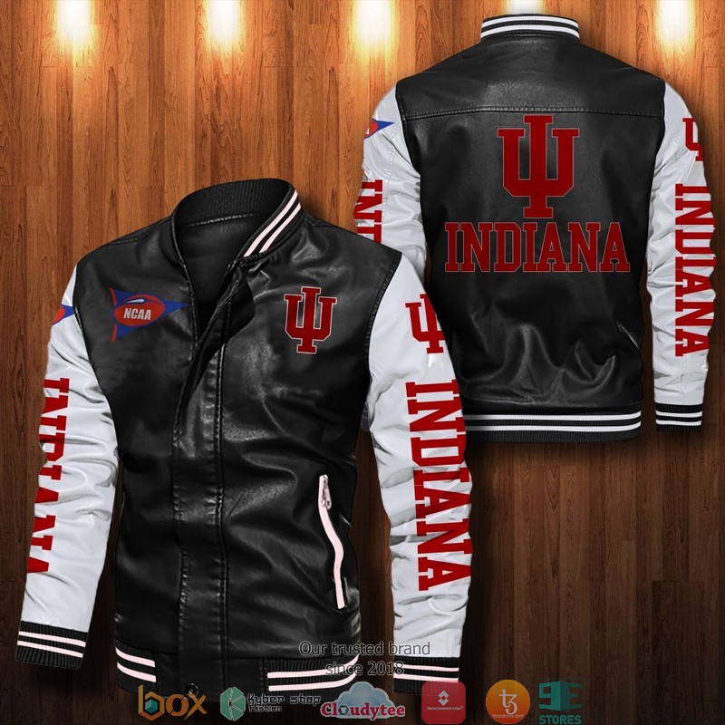 BEST Indiana Hoosiers Bomber Leather Jacket 8