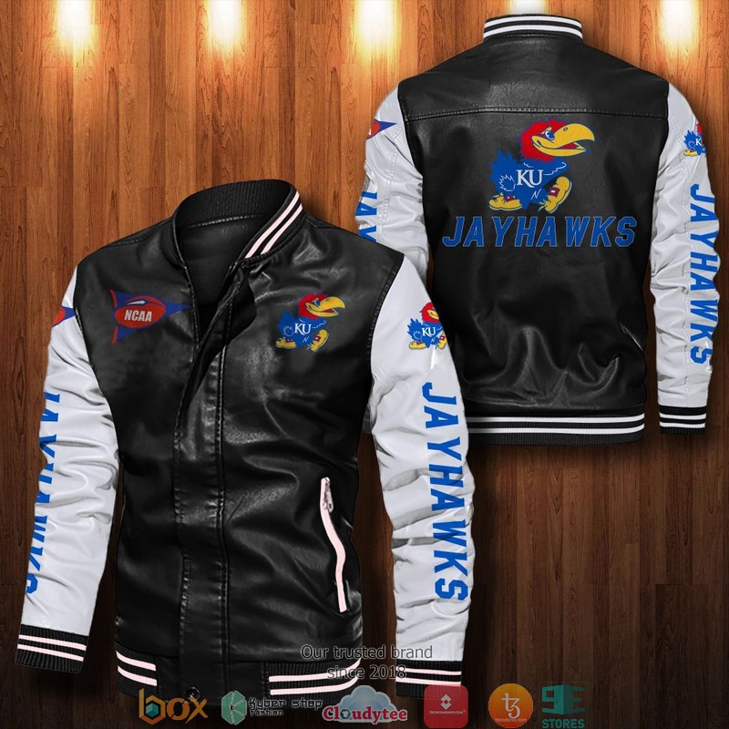 BEST Kansas Jayhawks Bomber Leather Jacket 12