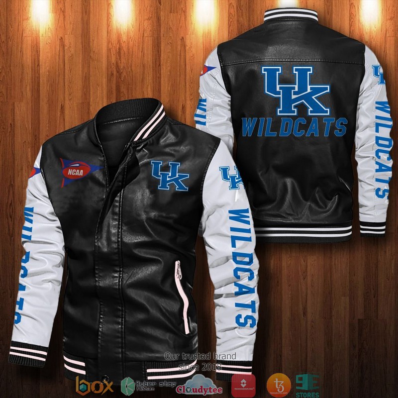 BEST Kentucky Wildcats Bomber Leather Jacket 12