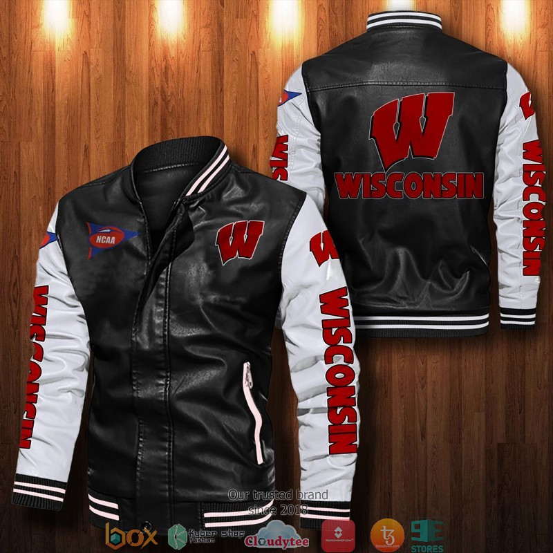 BEST Wisconsin Badgers Bomber Leather Jacket 11