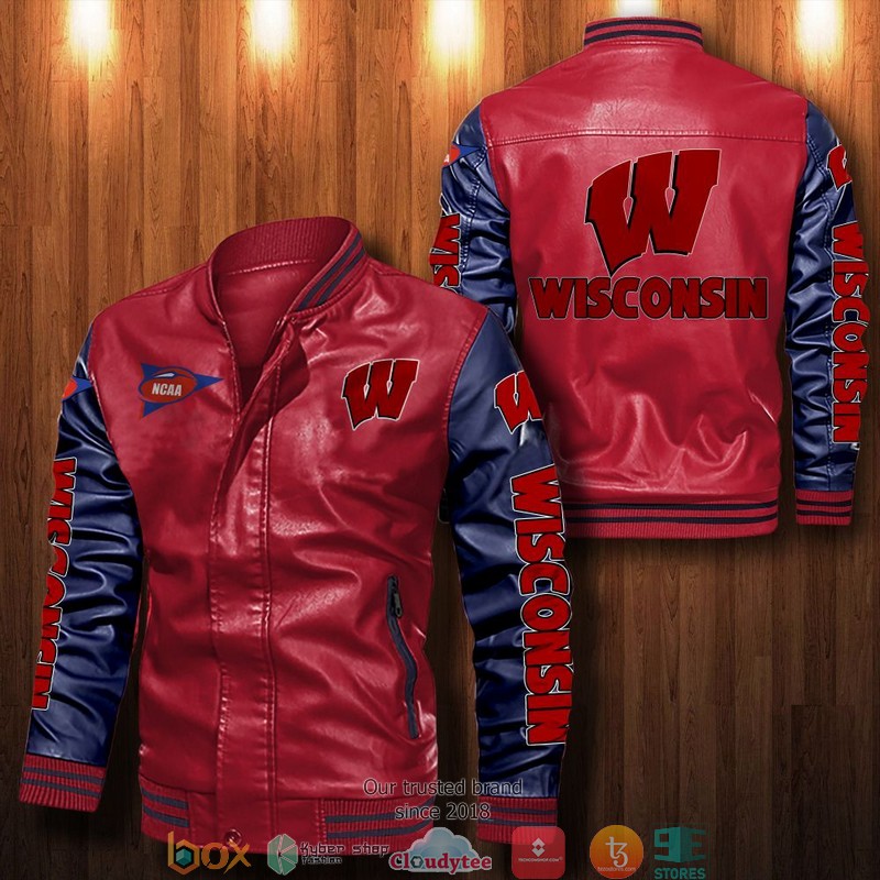 BEST Wisconsin Badgers Bomber Leather Jacket 5 BEST Wisconsin Badgers Bomber Leather Jacket - Image 5
