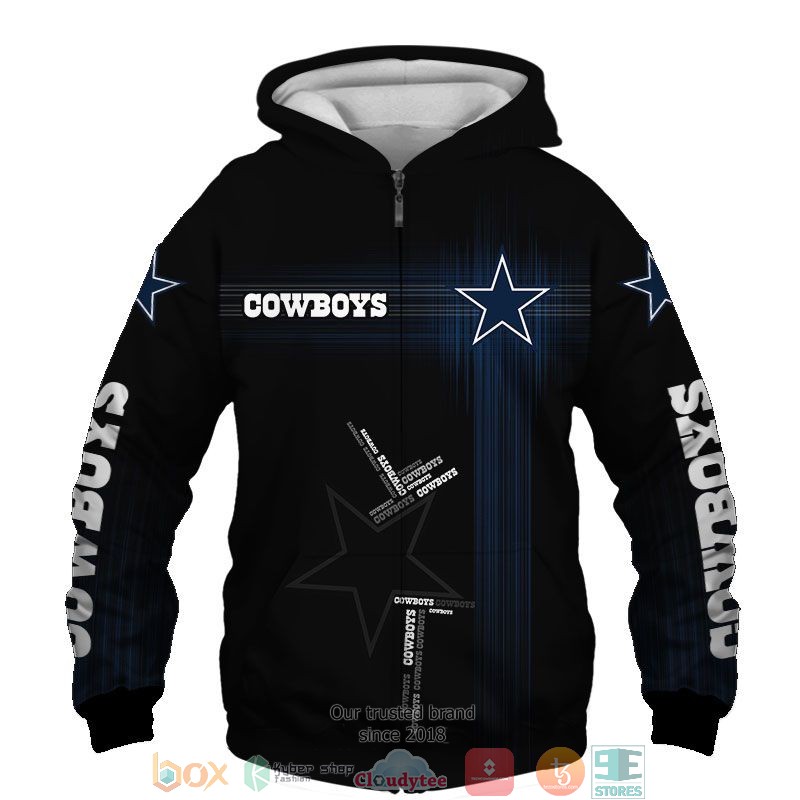 NEW Dallas Cowboys Black Navy full printed shirt, hoodie 3