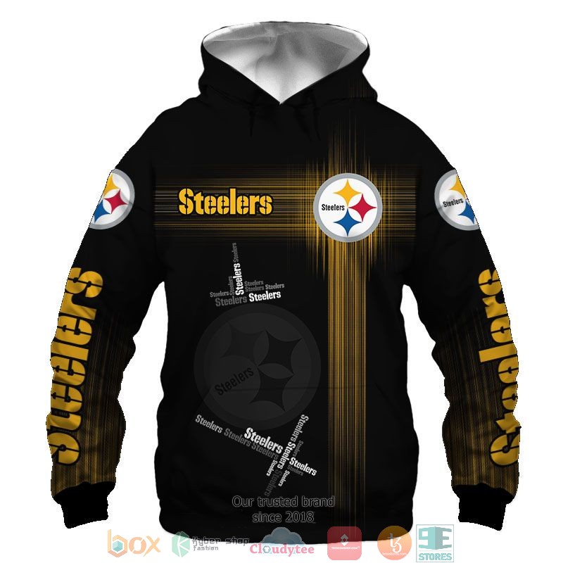 NEW Pittsburgh Steelers Yellow full printed shirt, hoodie 1