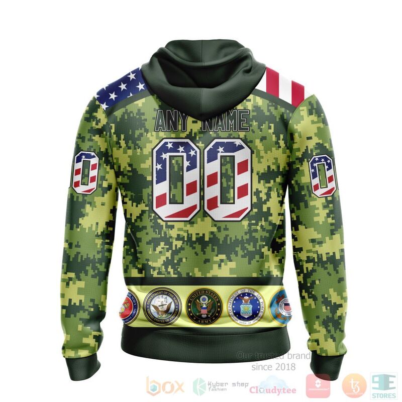 TOP NHL Anaheim Ducks Honor Military Green Camo Color All Over Print Custom 3D Hoodie, Shirt 7