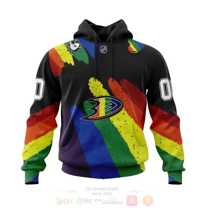 TOP NHL Anaheim Ducks LGBT Pride Personalized Custom 3D T-Shirt, Hoodie 2