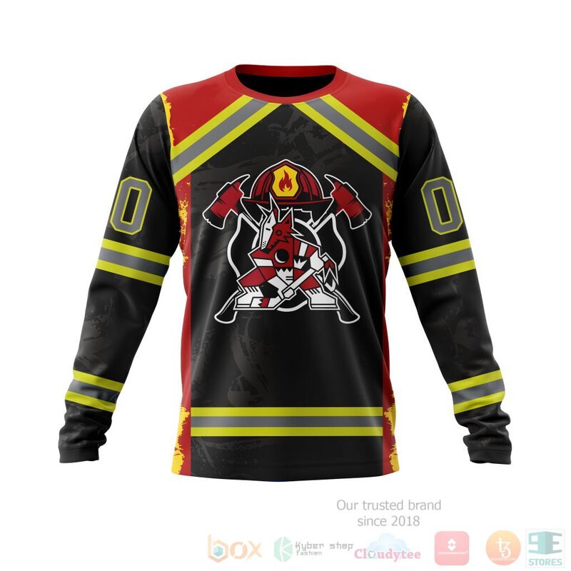 TOP NHL Arizona Coyotes Honnor Firefighter Black All Over Print Custom 3D Hoodie, Shirt 3 TOP NHL Arizona Coyotes Honnor Firefighter Black All Over Print Custom 3D Hoodie, Shirt - Image 3