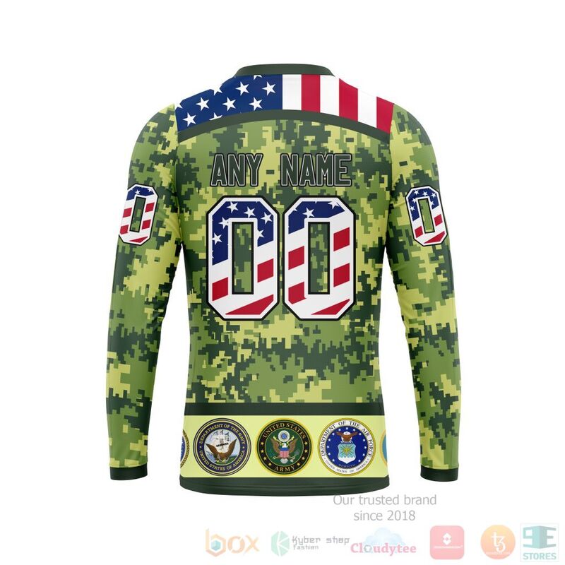 TOP NHL Arizona Coyotes Honor Military Green Camo Color All Over Print Custom 3D Hoodie, Shirt 5