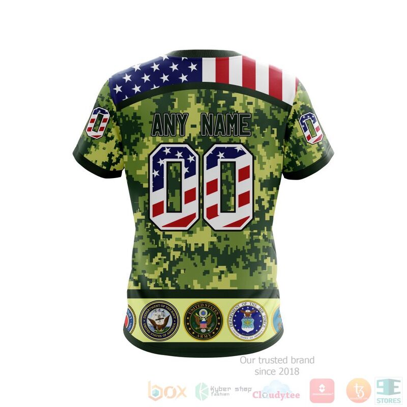 TOP NHL Arizona Coyotes Honor Military Green Camo Color All Over Print Custom 3D Hoodie, Shirt 6