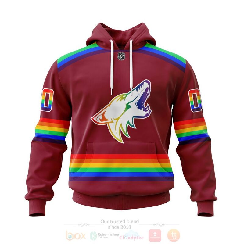 TOP NHL Arizona Coyotes LGBT Pride Red Personalized Custom 3D T-Shirt, Hoodie 15