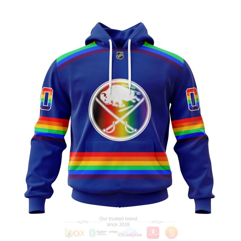 TOP NHL Buffalo Sabres Blue LGBT Pride Personalized Custom 3D T-Shirt, Hoodie 15