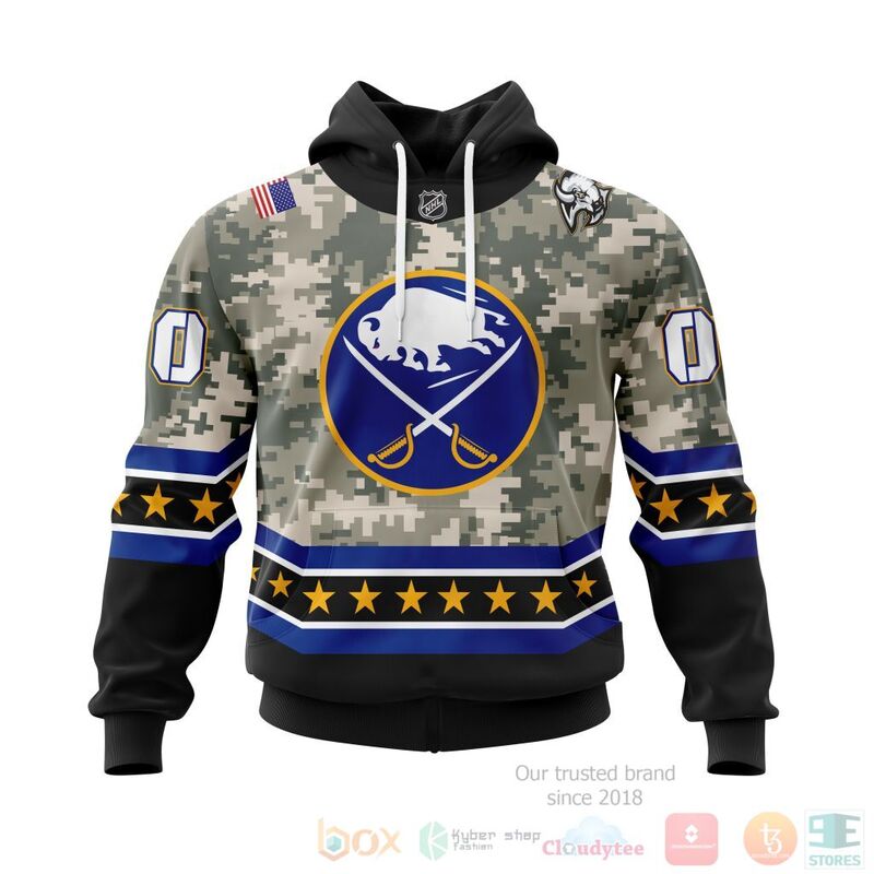 TOP NHL Buffalo Sabres Honor Military White Camo Color All Over Print Custom 3D Hoodie, Shirt 16