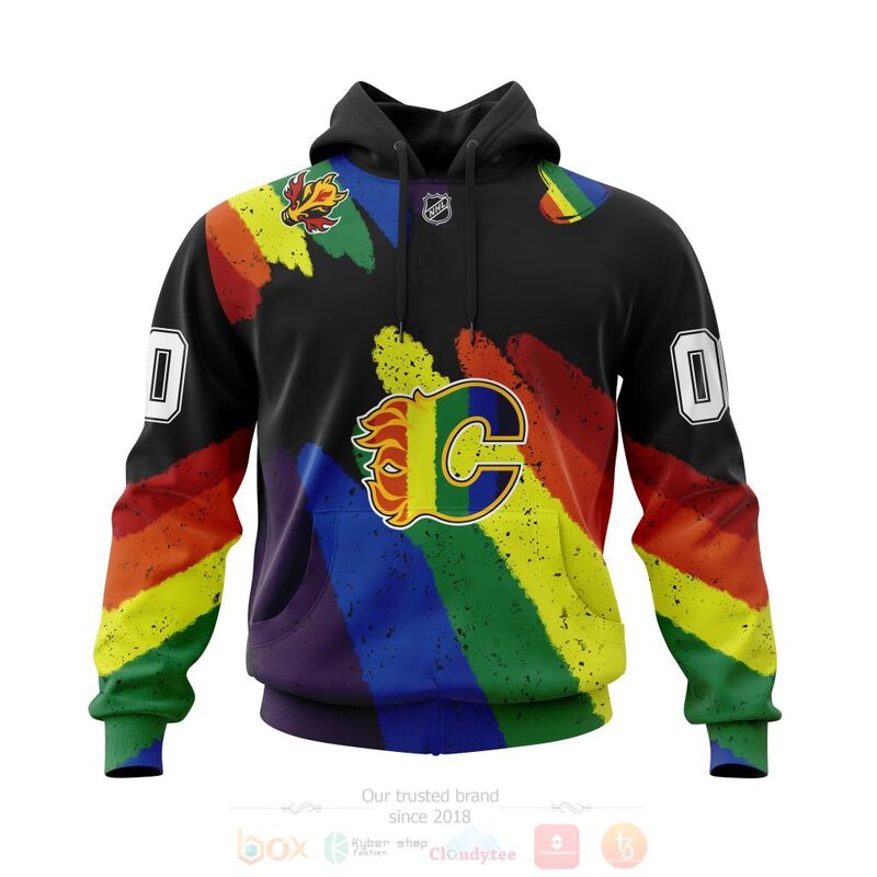 TOP NHL Calgary Flames LGBT Pride Personalized Custom 3D T-Shirt, Hoodie 14