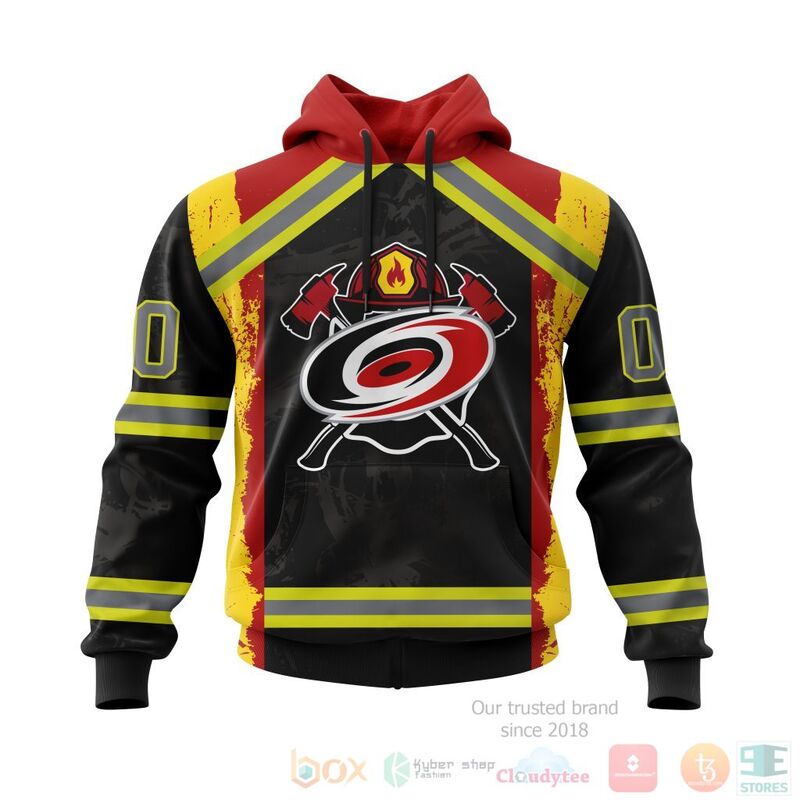 TOP NHL Carolina Hurricanes Honnor Firefighter Black All Over Print Custom 3D Hoodie, Shirt 15