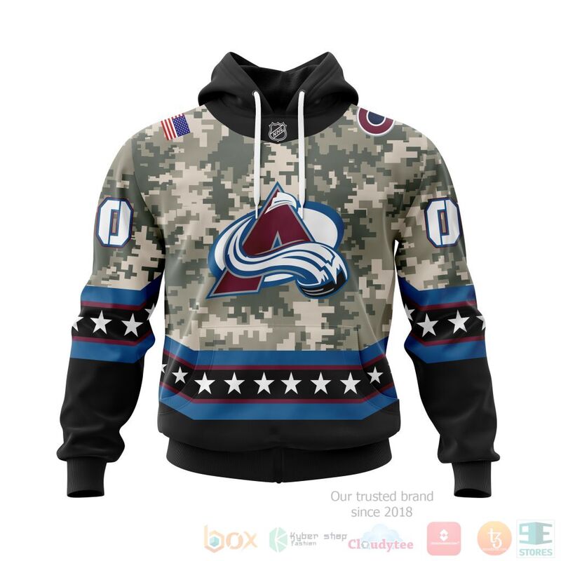 TOP NHL Colorado Avalanche Honor Military White Camo Color All Over Print Custom 3D Hoodie, Shirt 14