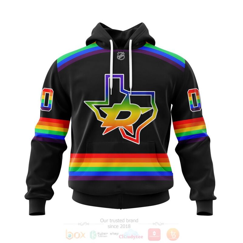 TOP NHL Dallas Stars LGBT Pride Black Personalized Custom 3D T-Shirt, Hoodie 15