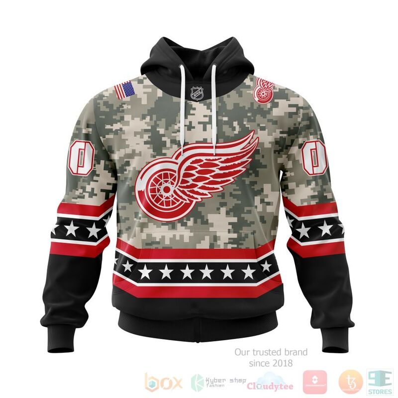 TOP NHL Detroit Red Wings Honor Military White Camo Color All Over Print Custom 3D Hoodie, Shirt 15